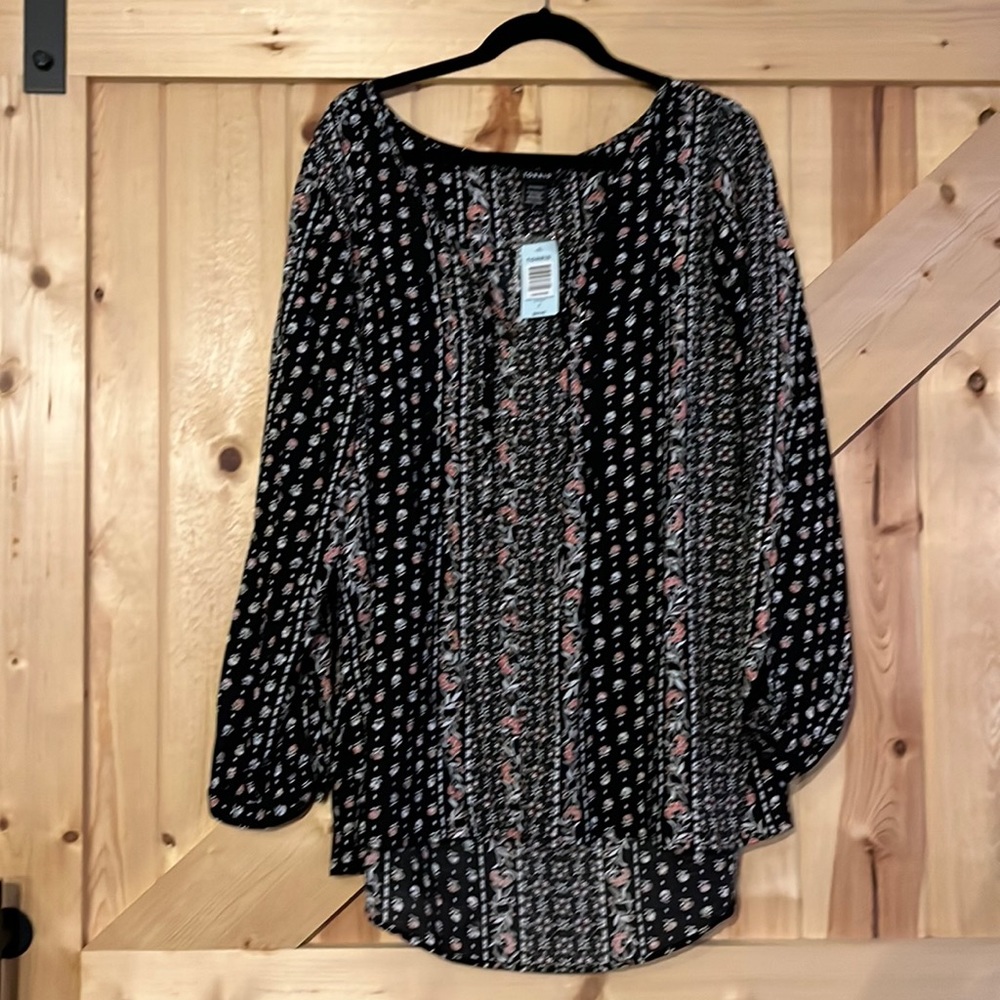 NWT- Torrid longer peasant style top size 2.